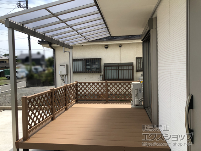 東京都八王子市ののテラス屋根 プレシオステラスII F型 1500 テラスタイプ 単体 積雪〜50cm対応 施工例