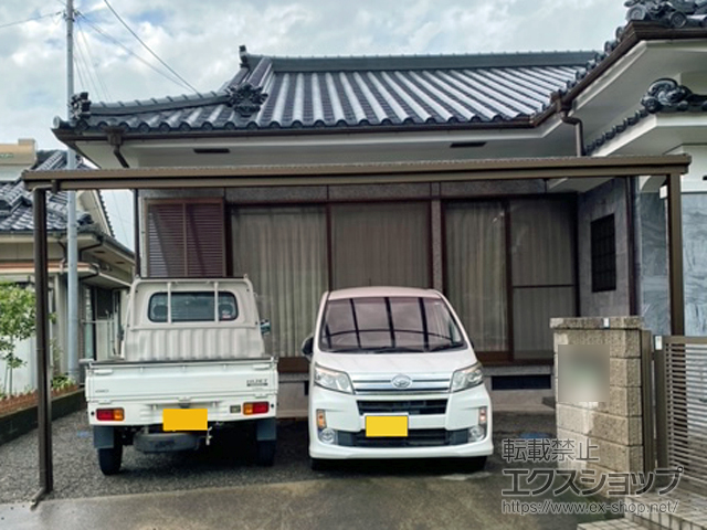 鹿児島県霧島市ののテラス屋根 ソラリア F型 ビッグサイズ 単体 積雪〜20cm対応 施工例