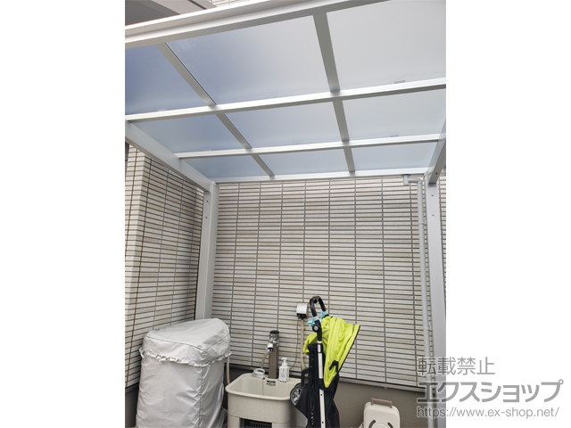 群馬県太田市ののサイクルポート・駐輪場 ネスカFミニ (フラットスタイル) 積雪〜20cm対応 施工例