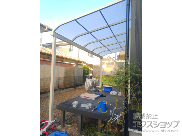 奈良県磯城郡川西町ののテラス屋根 ソラリア R型 テラスタイプ 単体 積雪〜20cm対応 施工例