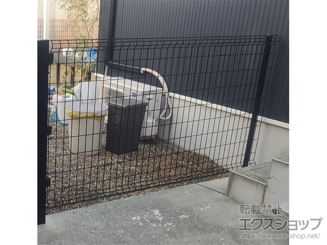奈良県磯城郡川西町ののフェンス・柵 イーネットフェンスA1F型 自由柱施工 施工例