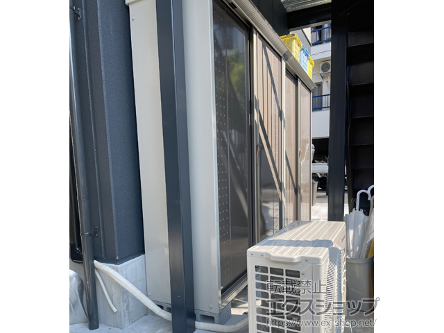 のの物置・屋外倉庫 グランプレステージジャンプ 1488×530×1900 GP-155A-F-CB 施工例