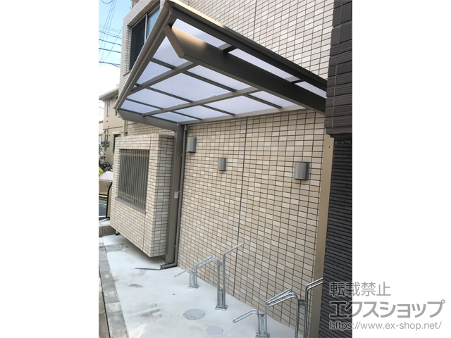 東京都中野区ののサイクルポート・駐輪場 フーゴFミニ (フラットスタイル) 積雪〜20cm対応＜正面台形＞ 施工例