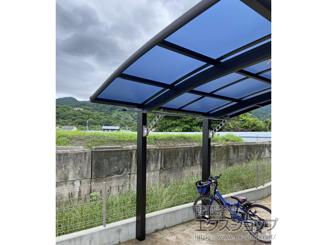 佐賀県佐賀市ののサイクルポート・駐輪場 プレシオスポート ミニ 積雪〜20cm対応 施工例