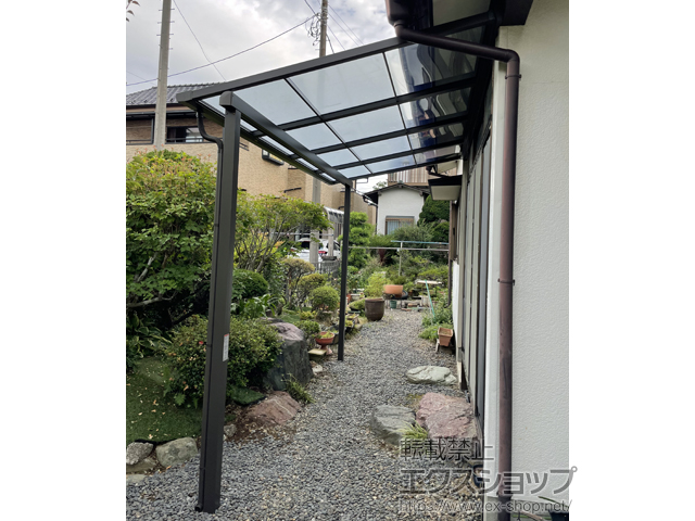 千葉県富津市ののテラス屋根 スピーネ F型 テラスタイプ 単体 積雪〜20cm対応 施工例