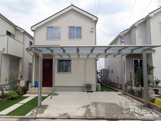 東京都立川市ののカーポート エフルージュ ツイン FIRST 積雪〜20cm対応 施工例