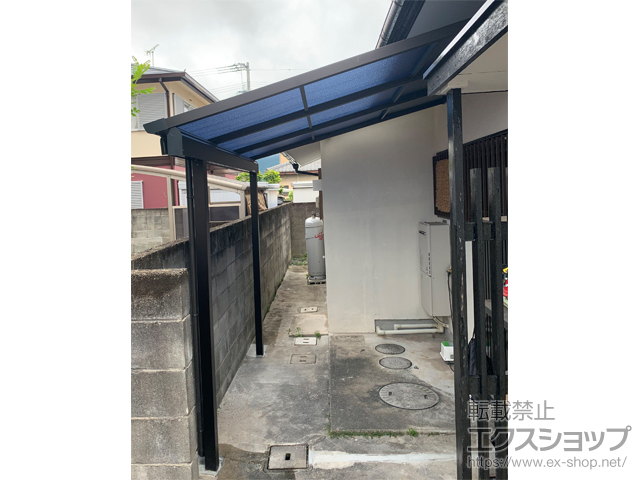 香川県丸亀市ののテラス屋根 ソラリア F型 テラスタイプ 単体 積雪〜20cm対応 施工例