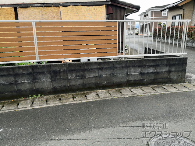 大分県中津市ののフェンス・柵 ミエッタフェンス 防犯たて格子タイプ 自由柱施工 施工例