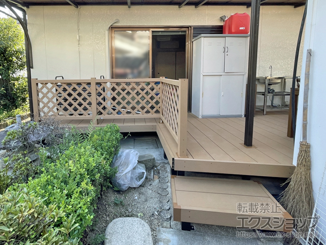 愛媛県松山市ののウッドデッキ リウッドデッキ 200 施工例