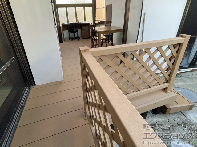 愛媛県松山市ののウッドデッキ リウッドデッキ 200 施工例