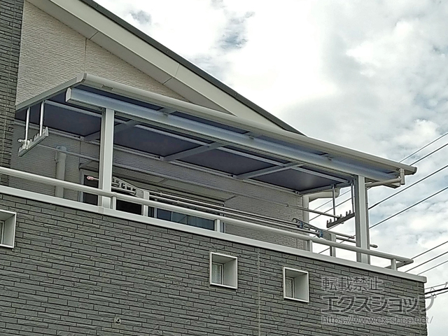 静岡県磐田市ののバルコニー・ベランダ屋根 ソラリア F型 屋根タイプ 単体 積雪〜20cm対応 施工例