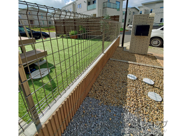 千葉県印西市ののフェンス・柵 ユメッシュHR型　フリー支柱タイプ 施工例