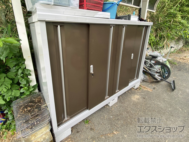 大阪府生駒市のの物置・屋外倉庫 シンプリー 一般型 1940×755×1303 MJX-197C-TB 施工例