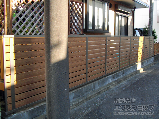 神奈川県横浜市ののフェンス・柵 モクハイフェンス フリーポールタイプ 施工例