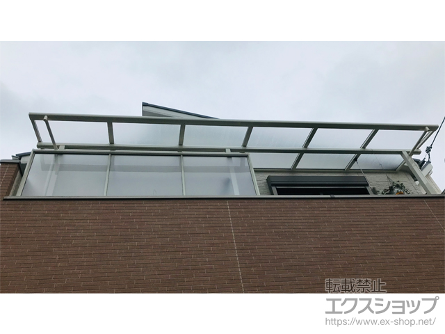 兵庫県尼崎市ののバルコニー・ベランダ屋根 スピーネ F型 屋根タイプ 連棟 積雪〜20cm対応 施工例