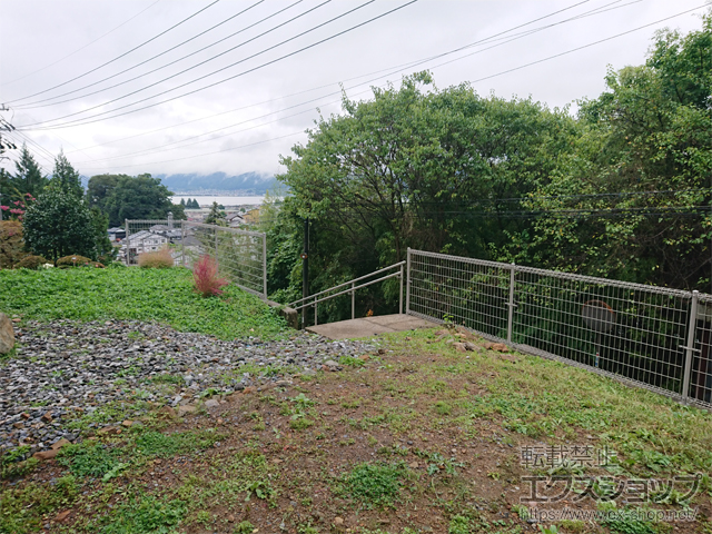 長野県諏訪郡下諏訪町ののフェンス・柵 メッシュフェンス M0 間仕切柱 施工例