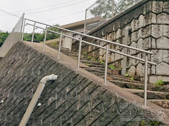 長野県諏訪郡下諏訪町ののフェンス・柵 パルトナーUDフェンス1型(手すり) 笠木のみタイプ ※2段笠木仕様 施工例
