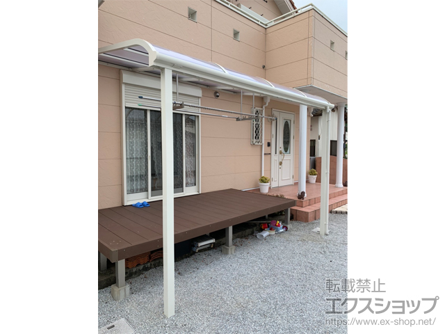 福岡県田川郡川崎町ののテラス屋根 ソラリア R型 テラスタイプ 単体 積雪〜20cm対応 施工例