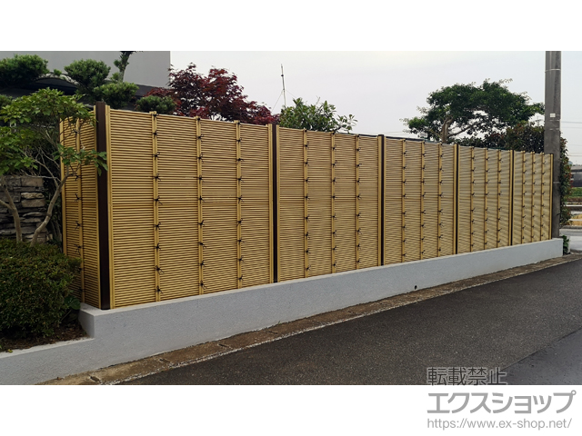 福岡県古賀市ののフェンス・柵 竹演セット12 みす垣セット H1800 施工例