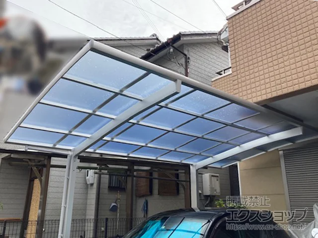 大阪府大東市のLIXIL(リクシル)のカーポート ネスカR (ラウンドスタイル) 積雪～20cm対応 施工例