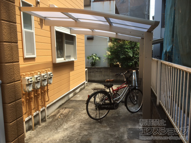 埼玉県新座市ののサイクルポート・駐輪場 プレシオスポート ミニ 積雪〜20cm対応 施工例
