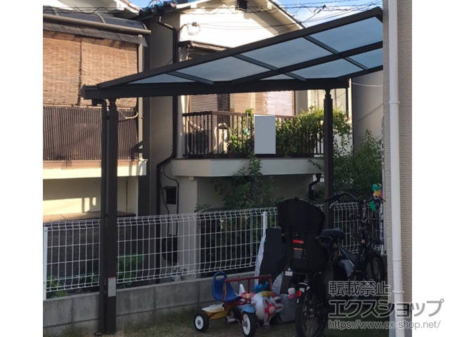 大阪府豊中市ののテラス屋根 スピーネ F型 テラスタイプ 単体 積雪〜20cm対応 施工例