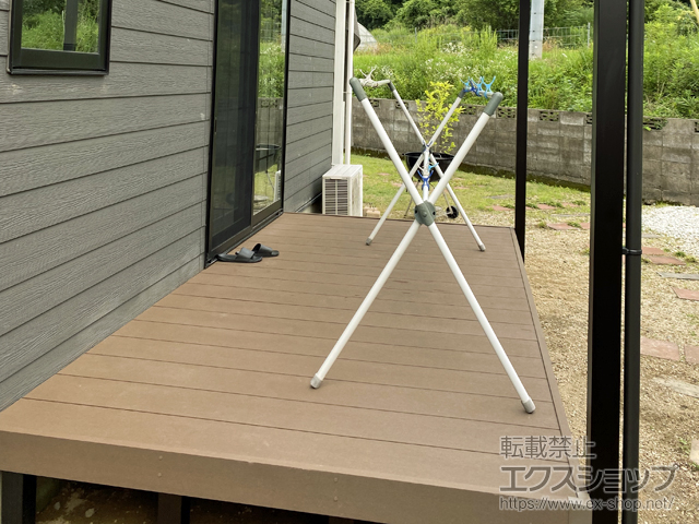 岡山県岡山市ののウッドデッキ マージウッドデッキ 施工例