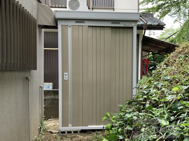 岡山県都窪郡早島町のの物置・屋外倉庫 ネクスタ 一般型 1370×1370×2075（NXN-20CS） NXN-20CS-MB 施工例