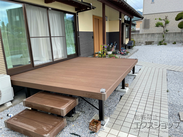 福岡県直方市ののウッドデッキ リウッドデッキ 200 施工例