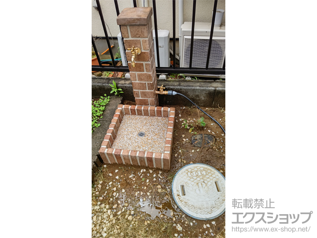千葉県市川市のの立水栓・ガーデンシンク ネオキャスティ 施工例