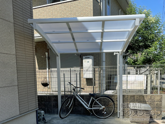 大阪府高石市ののサイクルポート・駐輪場 ネスカRミニ (ラウンドスタイル) 積雪〜20cm対応 施工例