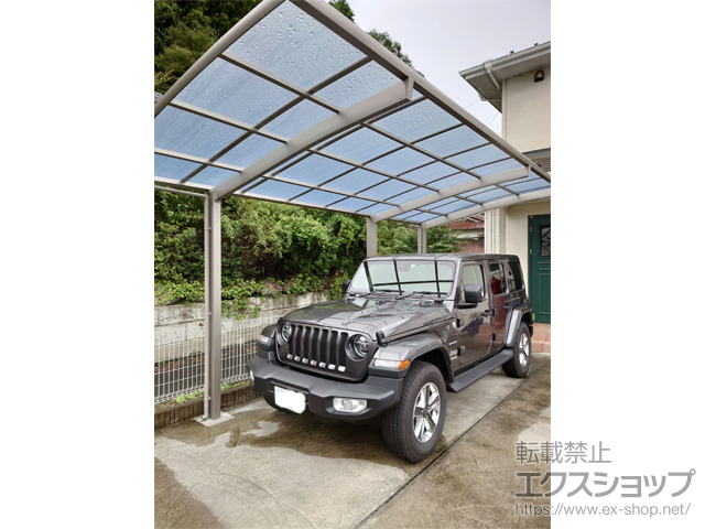 宮城県仙台市ののカーポート ネスカR (ラウンドスタイル) 延長 積雪〜20cm対応 施工例
