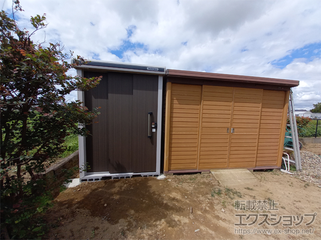 埼玉県行田市のの物置・屋外倉庫 エルモ 一般型 1520×2220×2117 LMD-1522-DW 施工例