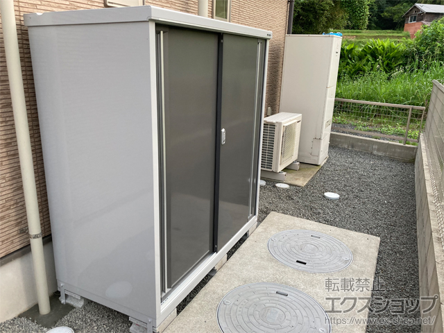 鹿児島県鹿児島市のの物置・屋外倉庫 シンプリー 一般型 1520×755×1603 MJX-157D-PG 施工例
