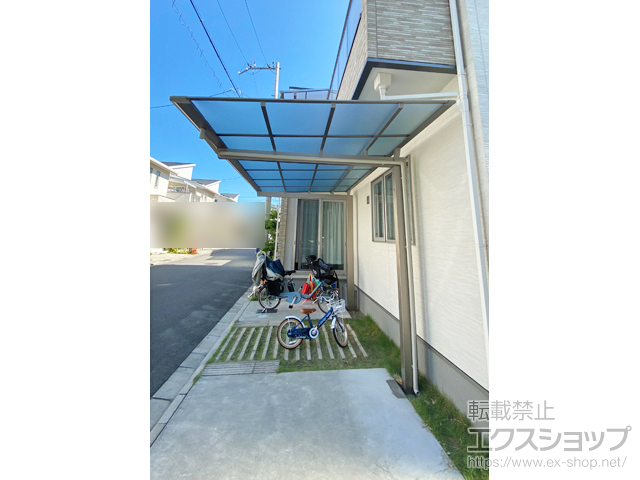 京都府京都市ののカーポート ニューマイリッシュ 逆勾配 前下がり 積雪〜20cm対応 施工例