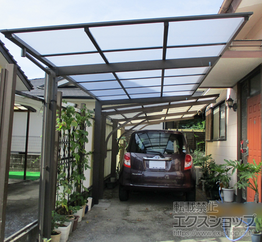 宮崎県宮崎市ののサイクルポート・駐輪場 ネスカFミニ (フラットスタイル) 積雪〜20cm対応 施工例