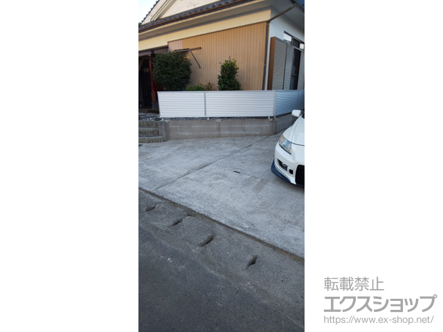 宮崎県北諸県郡三股町ののフェンス・柵 ミエーネフェンス 目隠しルーバータイプ 自由柱施工 施工例