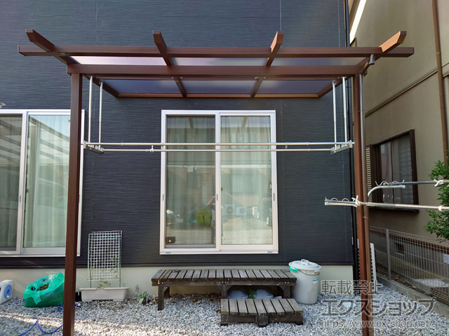 静岡県磐田市ののテラス屋根 サザンテラス (パーゴラ仕様) テラスタイプ 単体　積雪〜20cm対応 施工例