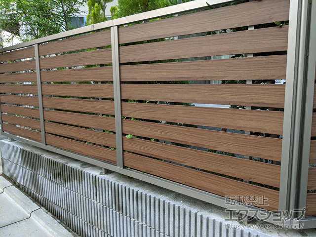 神奈川県川崎市ののフェンス・柵 モクハイフェンス フリーポールタイプ 施工例