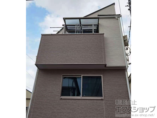東京都北区ののバルコニー・ベランダ屋根 スピーネ F型 屋根タイプ 単体 積雪〜20cm対応 施工例