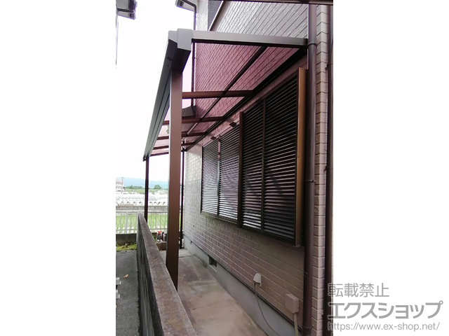 和歌山県和歌山市ののテラス屋根 ソラリア F型 テラスタイプ 単体 積雪〜20cm対応 施工例