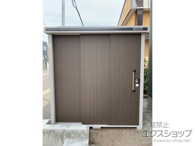 北海道北広島市のの物置・屋外倉庫 エルモ 積雪型 2220×1870×2359 LMDS-2218H-DW 施工例