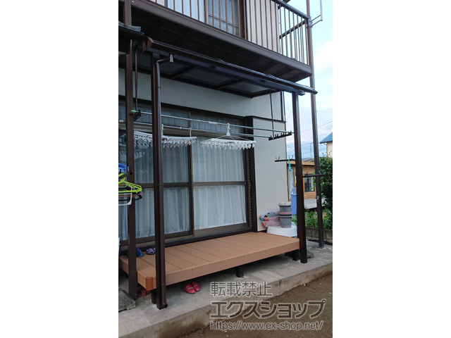 群馬県前橋市ののテラス屋根 ソラリア R型 テラスタイプ 単体 積雪〜20cm対応 施工例