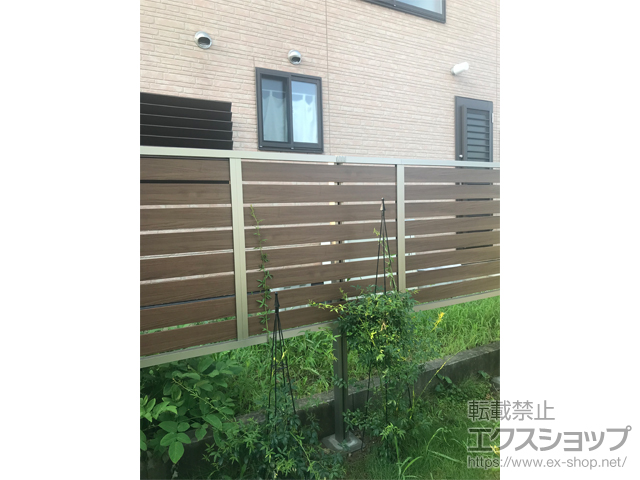 長野県須坂市ののフェンス・柵 モクハイフェンス フリーポールタイプ 施工例