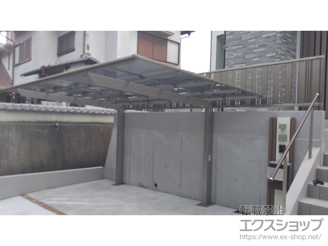 奈良県生駒市ののカーポート ソリッドポート 積雪〜20cm対応 施工例