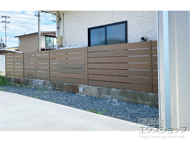 秋田県由利本荘市ののフェンス・柵 プラド/one ジョイントあり仕様 すき間10mm 施工例