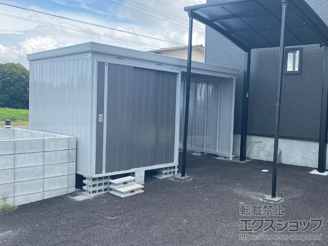 千葉県木更津市のの物置・屋外倉庫 ネクスタウィズ 一般型 3580×2210×2075 左扉タイプ NXN-40CS・40CSK-PG 施工例