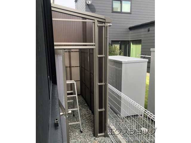 岩手県紫波郡紫波町ののストックヤード スピーネストックヤードF型 波板タイプ ヤード仕様 積雪50cm対応 施工例