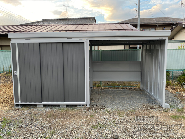 長野県佐久市のの物置・屋外倉庫 ネクスタウィズ 一般型 4420×2210×2075 左扉タイプ NXN-48S・48SK-PG 施工例