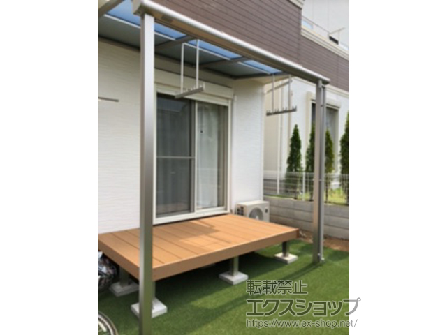 千葉県鎌ケ谷市ののテラス屋根 ソラリア R型 テラスタイプ 単体 積雪〜20cm対応 施工例